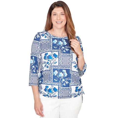 Women's Framed Floral Knit Top 31157