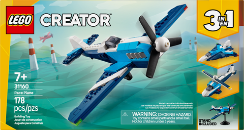 LEGO Creator 3 in 1 Aircraft Race Plane Building Toy 31160