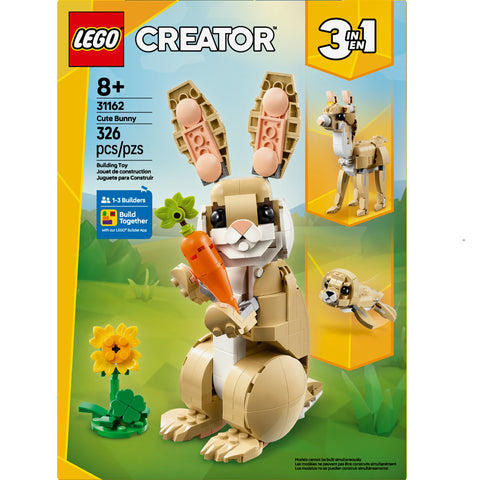 LEGO Creator 3 in 1 Cute Bunny Building Toy Set 31162
