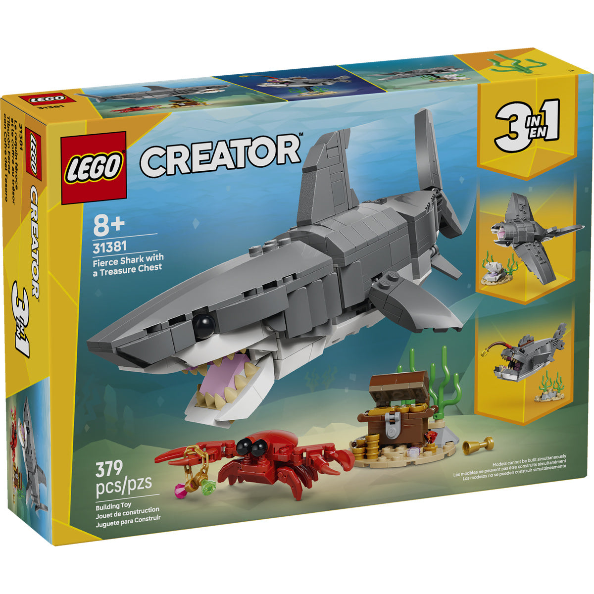 LEGO Creator Fierce Shark with a Treasure Chest Toy 31381 – Good's
