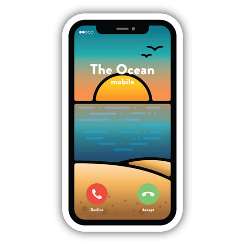 The Ocean is Calling Sticker 3178-LSTK