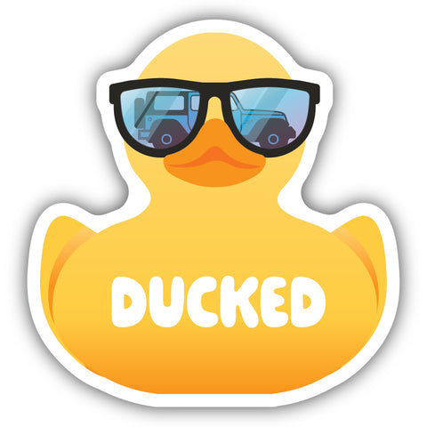 Ducked Jeep Sticker 3197-LSTK