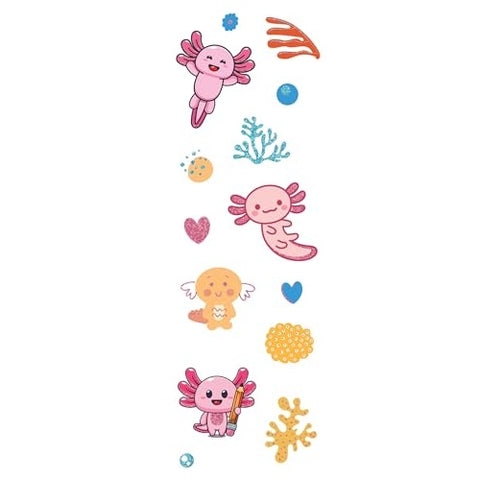 Adhesive adheres securely to paper and other surfaces.
Set comes with 6 different sticker sheets.
Each sheet measures 2-1/2'' x 7-1/8''.