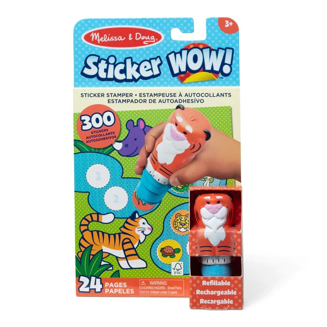 Front of Sticker WOW Tiger Activity Pad & Sticker Stamper 32014
