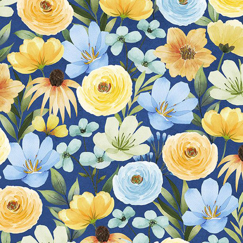 Gentle Meadow Collection Packed Floral Cotton Fabric 32112