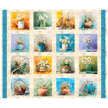 Daisy Delights Collection Daisy Picture Patches Panel 32149-X
