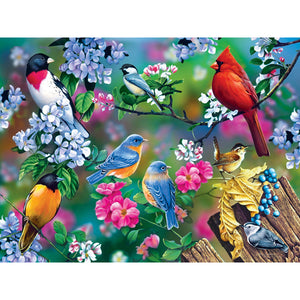 Audubon Songbird Collage 300-Piece Puzzle 32302