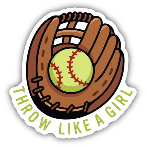 Throw Like A Girl Sticker 3260-LSTK