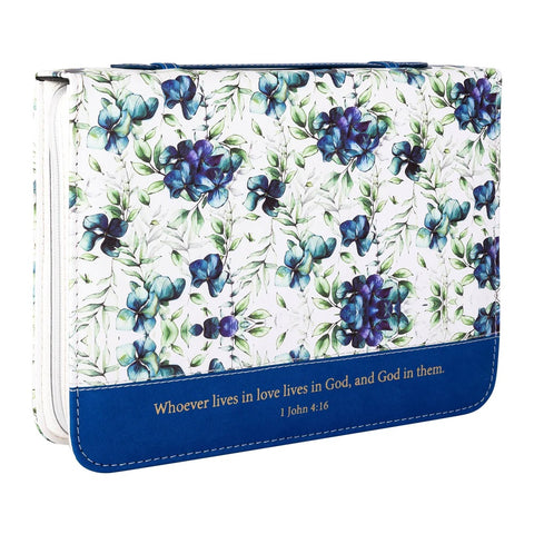 Watercolor Flower Lives in Love Bible Cover 32638