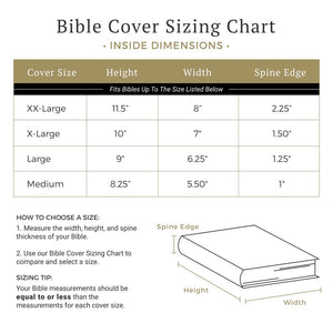 Bible Cover Sizing Chart
