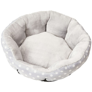 Gray Polka Dot Dog Bed