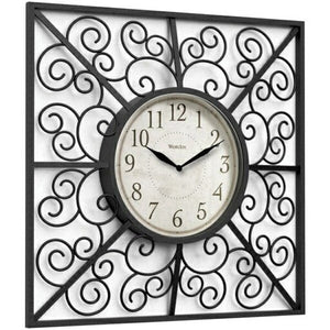 Open Wall Clock with Swirls 33163