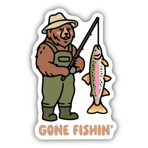 Gone Fishin' Sticker 3320-LSTK