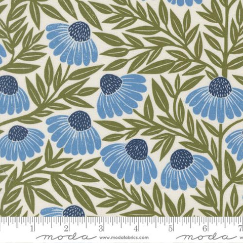sky, Garden Series Collection Echinacea Cotton Fabric 3322