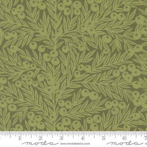 green, Garden Series Collection Blueberries Cotton Fabric 3325