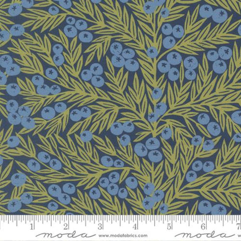 dark blue, Garden Series Collection Blueberries Cotton Fabric 3325