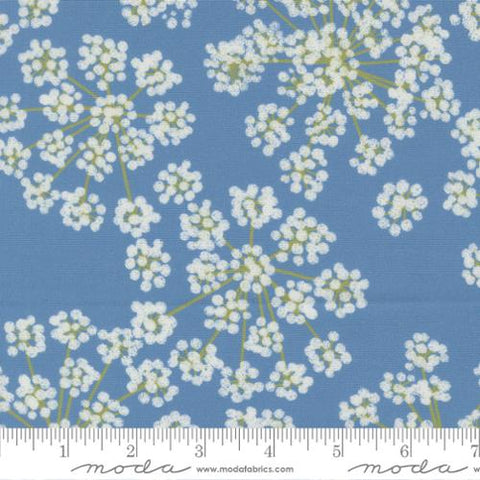 light blue, Garden Series Collection Fennel Cotton Fabric 3326