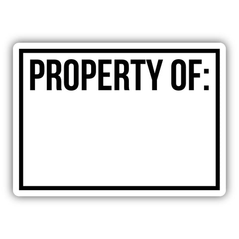 Property Of Sticker 3329-LSTK