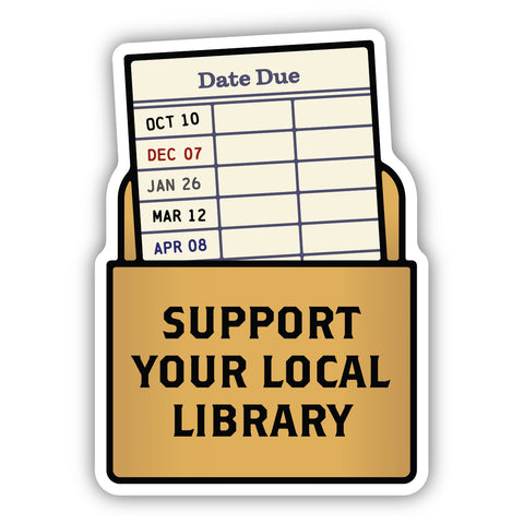 Support Your Local Library Sticker 3342-LSTK