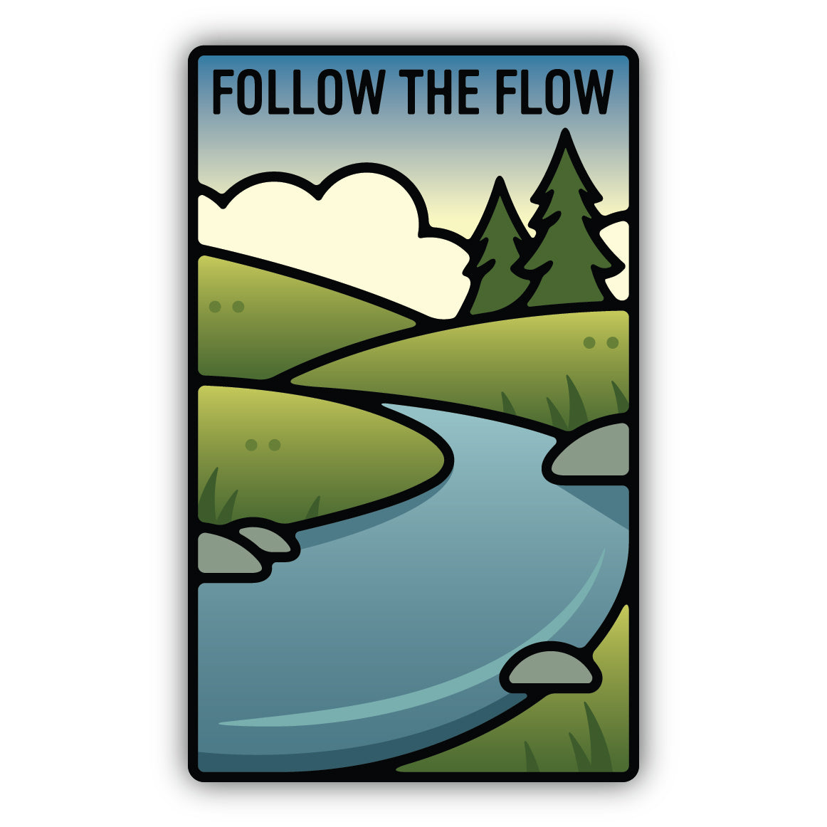 Flw Sticker Stickers Northwest Follow the Flow Sticker 3358-LSTK – Good's Store Online