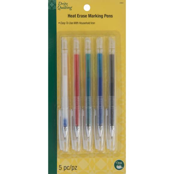 40 Pcs Heat Erasable Fabric Pen Set, 4 Colors Heat Erasable Fabric Marking  Pen, Tailors Marking Pen Refill 