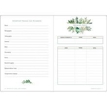 Sample Pages: Important Names and Numbers, Wedding Party