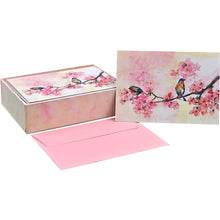 Cherry Blossoms in Spring Boxed Note Card Set with Decorative Box