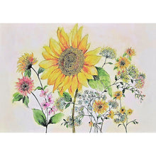 Front of Watercolor Sunflower Note Card
