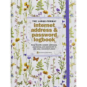Large Format Wildflower Garden Internet Address and Password Logbook 343239