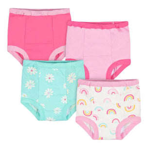 4-Pack Toddler Girls Rainbows & Daisies Training Pants 3468141DAG0320