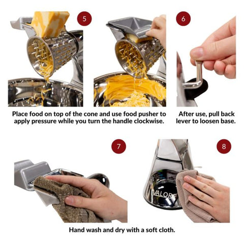 Use & cleaning instructions for Valore Produce Pro Vegetable Chopper