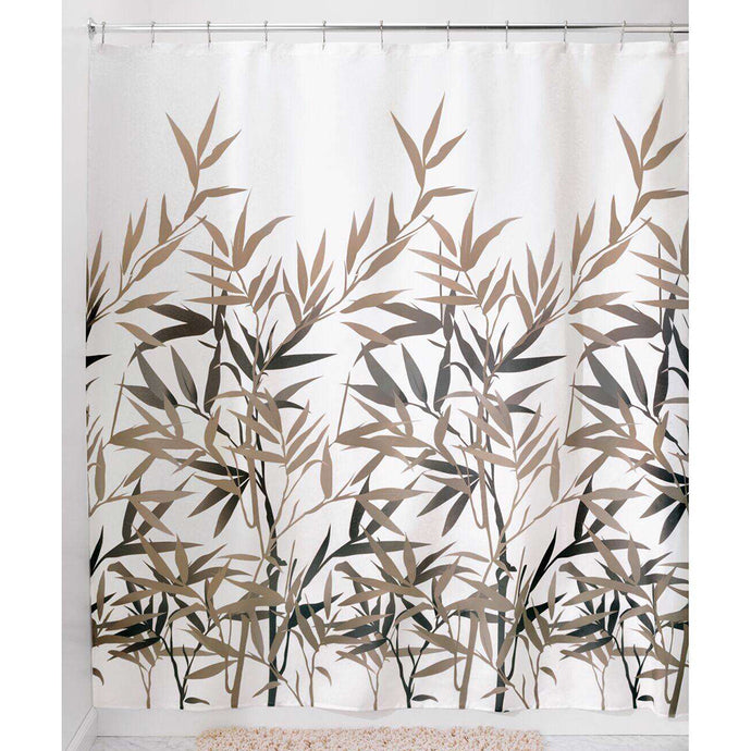 Black & Tan Natural Bamboo Shower Curtain 36522