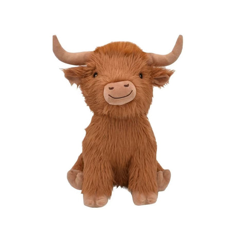 brown, Shaggy Highland Cow Dog Toy 37468