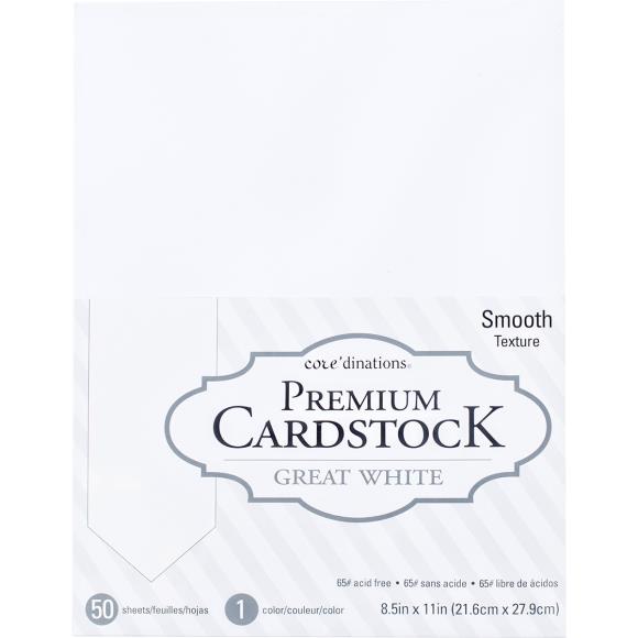 8.5x11 Great White Premium Cardstock 377687