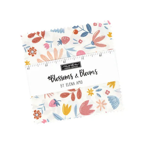 charm pack, Blossoms and Blooms Precut Cotton Fabric 39050