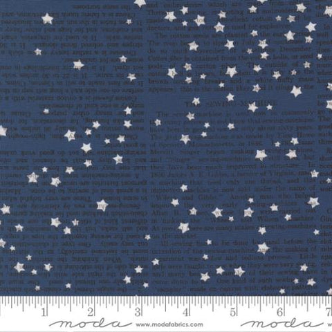 Paper Hamlet Collection Stars and Text Cotton Fabric 39568