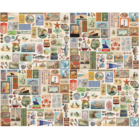 Saltwater Collection Vintage Patchwork Cotton Fabric 39581