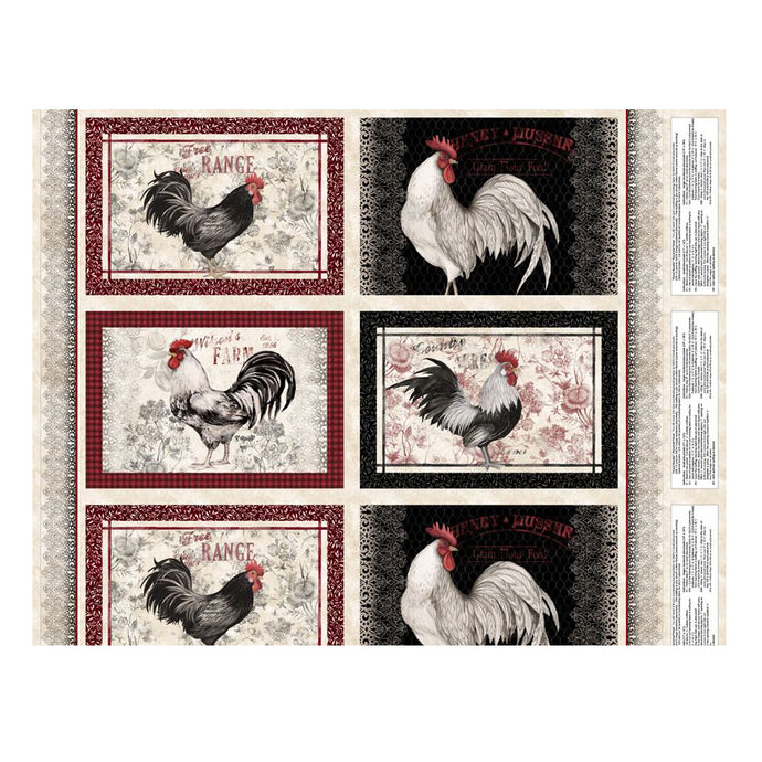 Proud Rooster Collection Placemat Panel Cotton Fabric 39763-139
