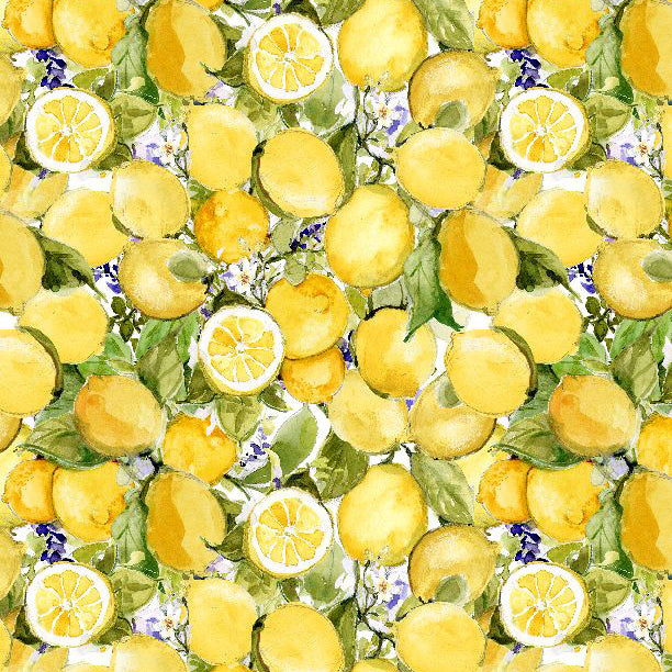 Lavender Lemon Collection Packed Lemons Cotton Fabric 39882