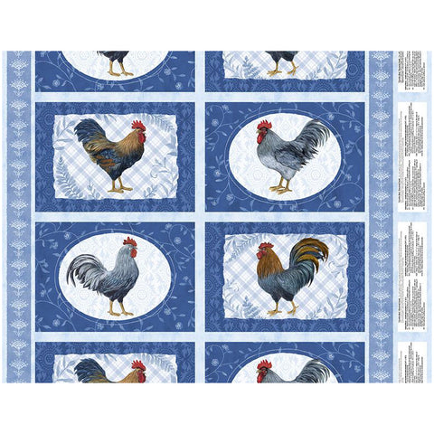 Country Blue Collection Cotton Placemat Panel 39899-412 