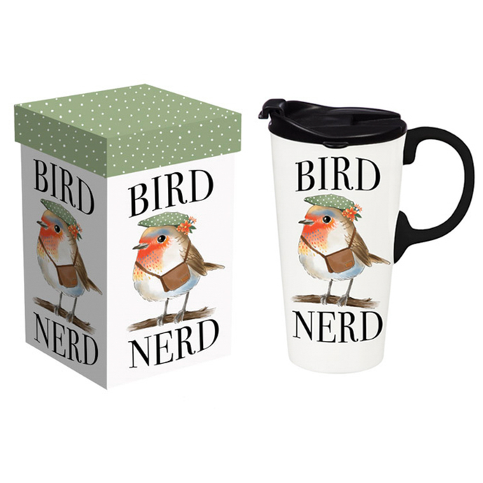 Bird Nerd Ceramic Travel Cup 3CTC017212