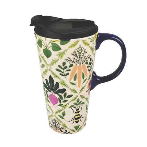 Garden Pattern Ceramic Travel Cup 3CTC019687