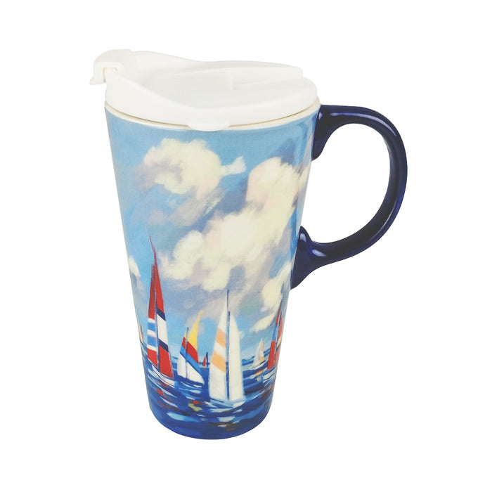 Sailboat Seas Ceramic Travel Cup 3CTC10004