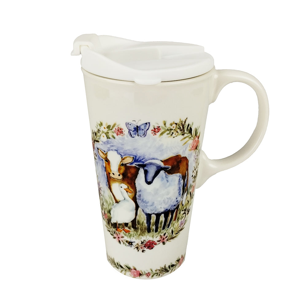Farm Family Ceramic Travel Cup 3CTC109724