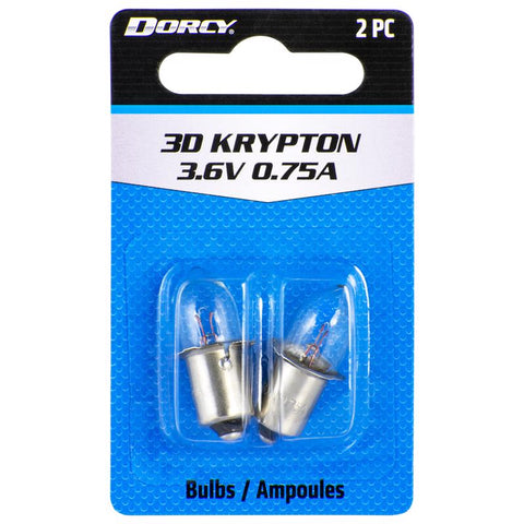 Dorcy 2-pack Krypton Flashlight Bulbs 3D