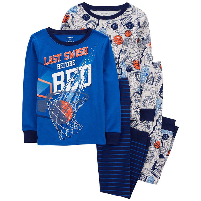 Boys' 4-Piece Basketball Pajamas 3Q067710