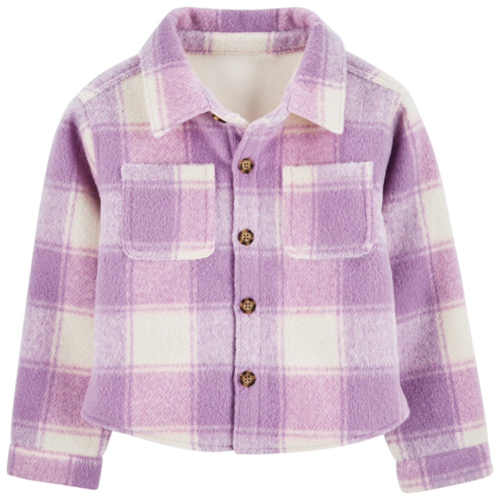 Carter's Girls' Purple Plaid Shacket 2Q312510 – Good's Store Online