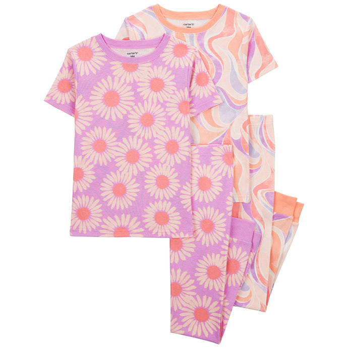 Baby Girls' 4-Piece Daisy Pajamas 1Q514610