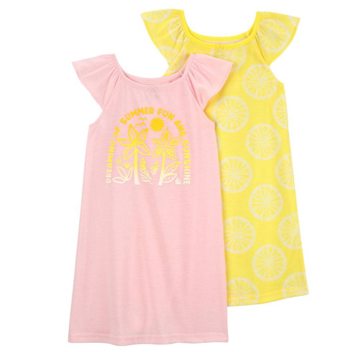 Girls' Pink and Yellow Nightgowns 3R031510