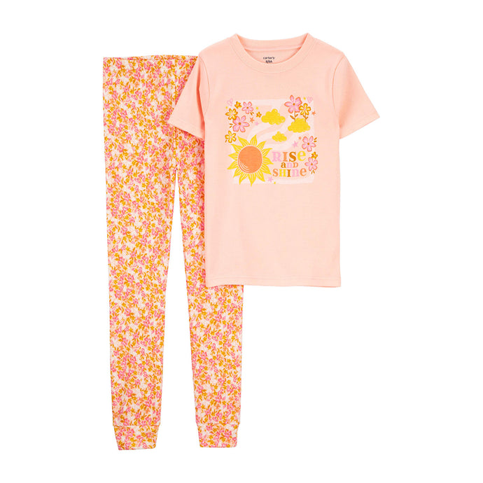 Girls' 2-Piece Rise and Shine Cotton Pajamas 3R166510